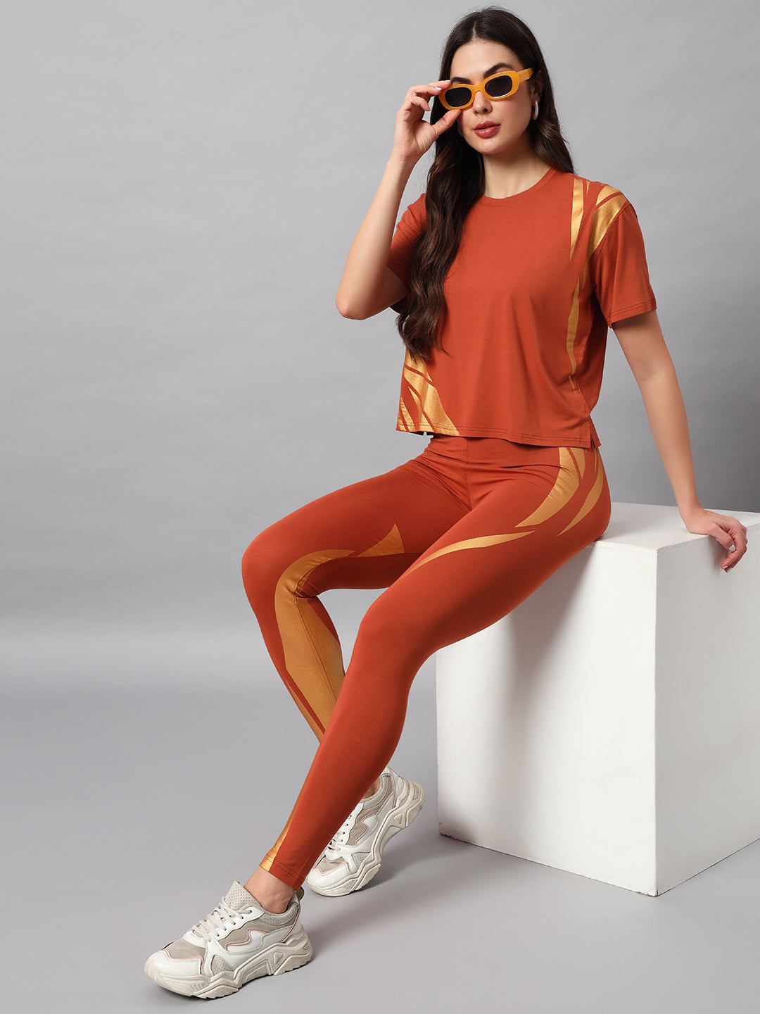 Yam gold leggings set