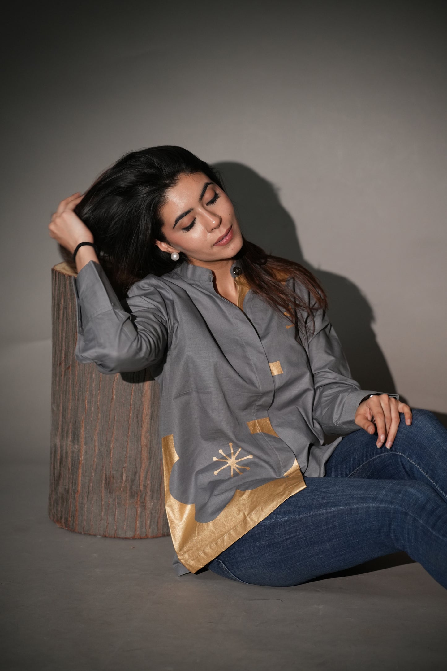 Golden Touch Grey Shirt