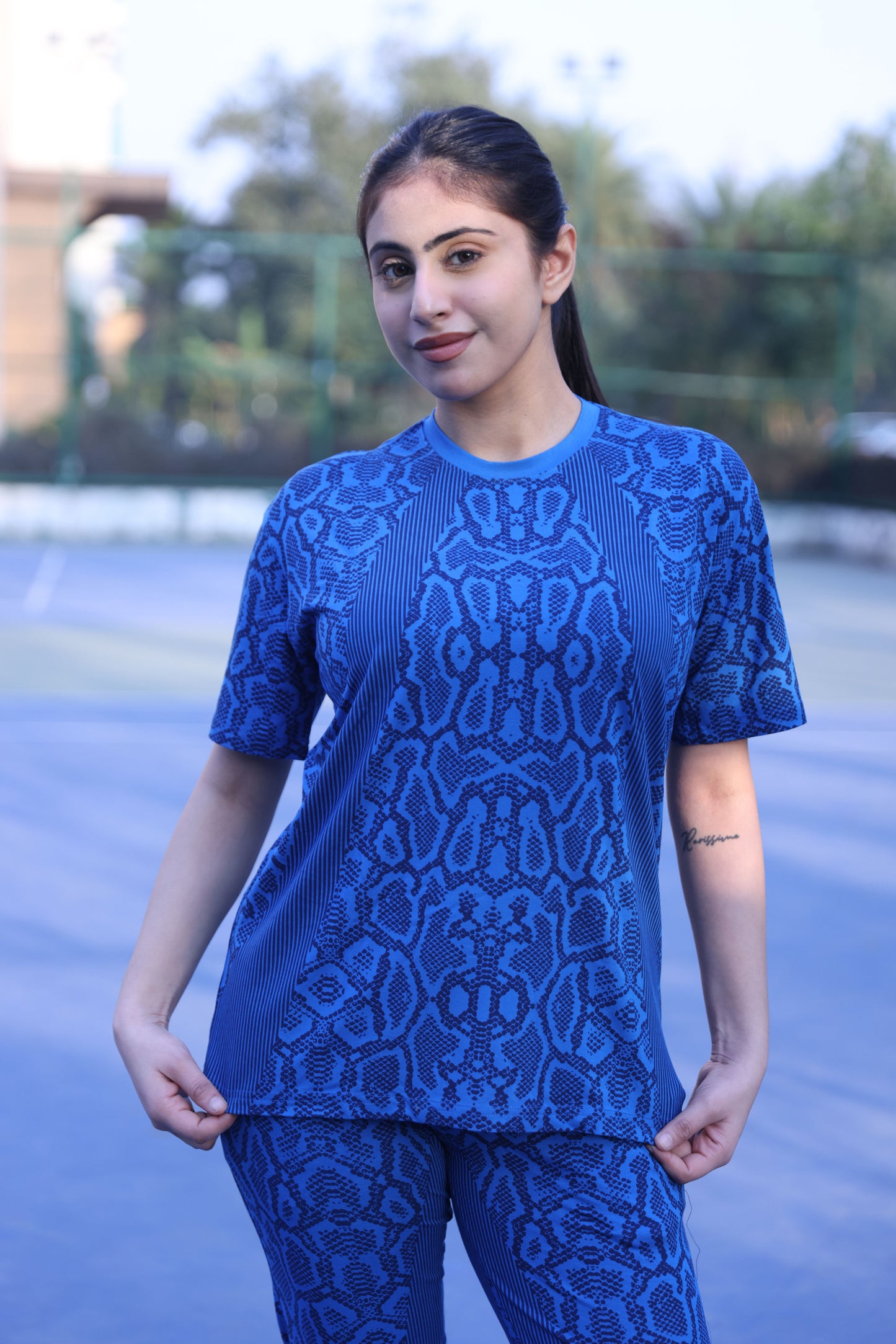 Sapphire Scaled Athletic Set