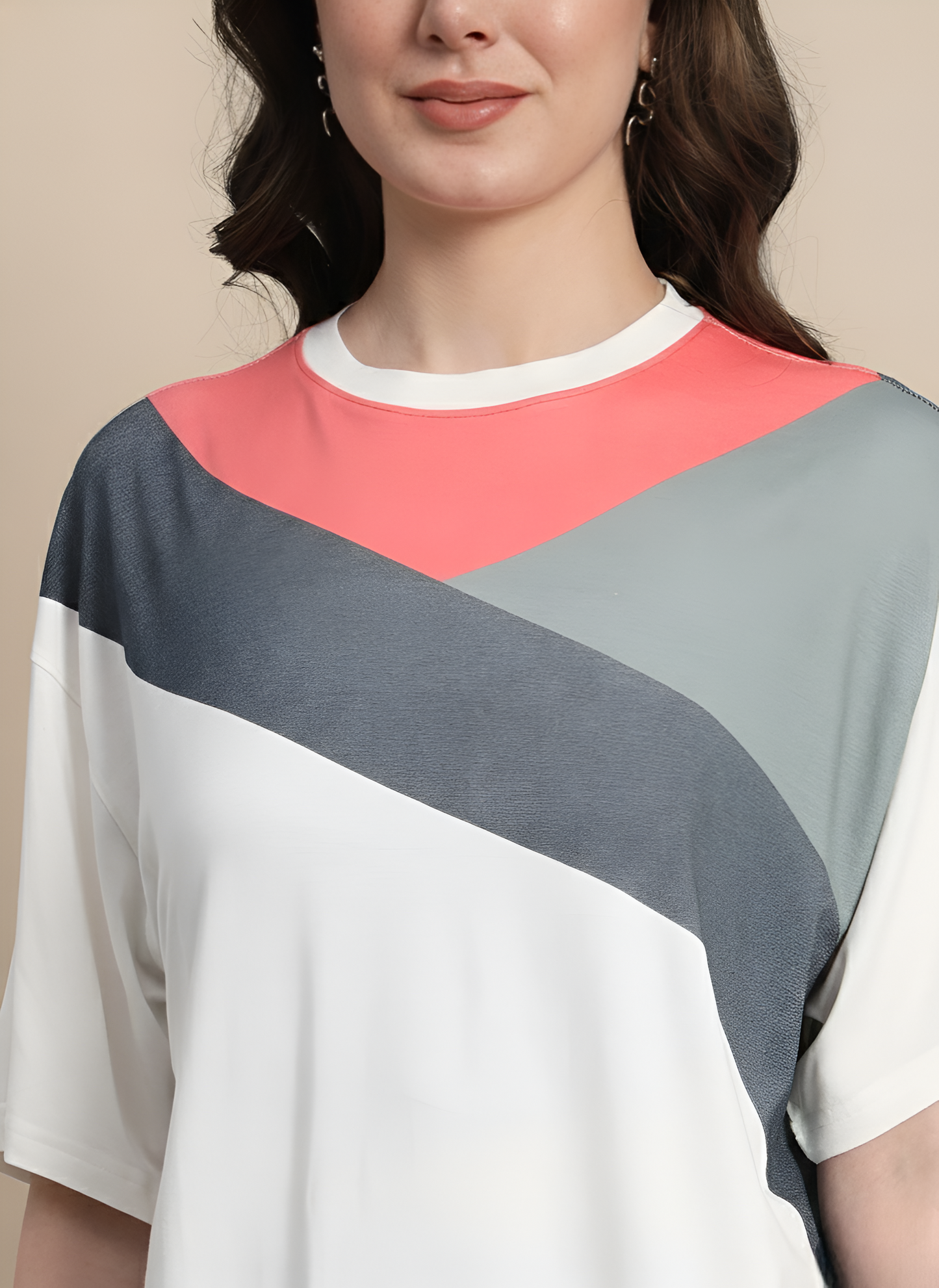 Salmon Colourblock Leggings Set