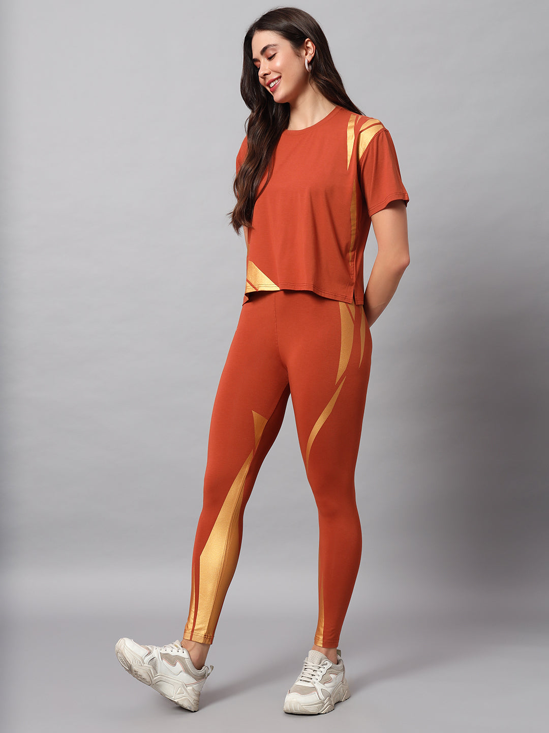 Yam gold leggings set