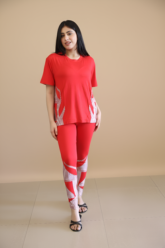 Venetian red goddess sparke leggings set