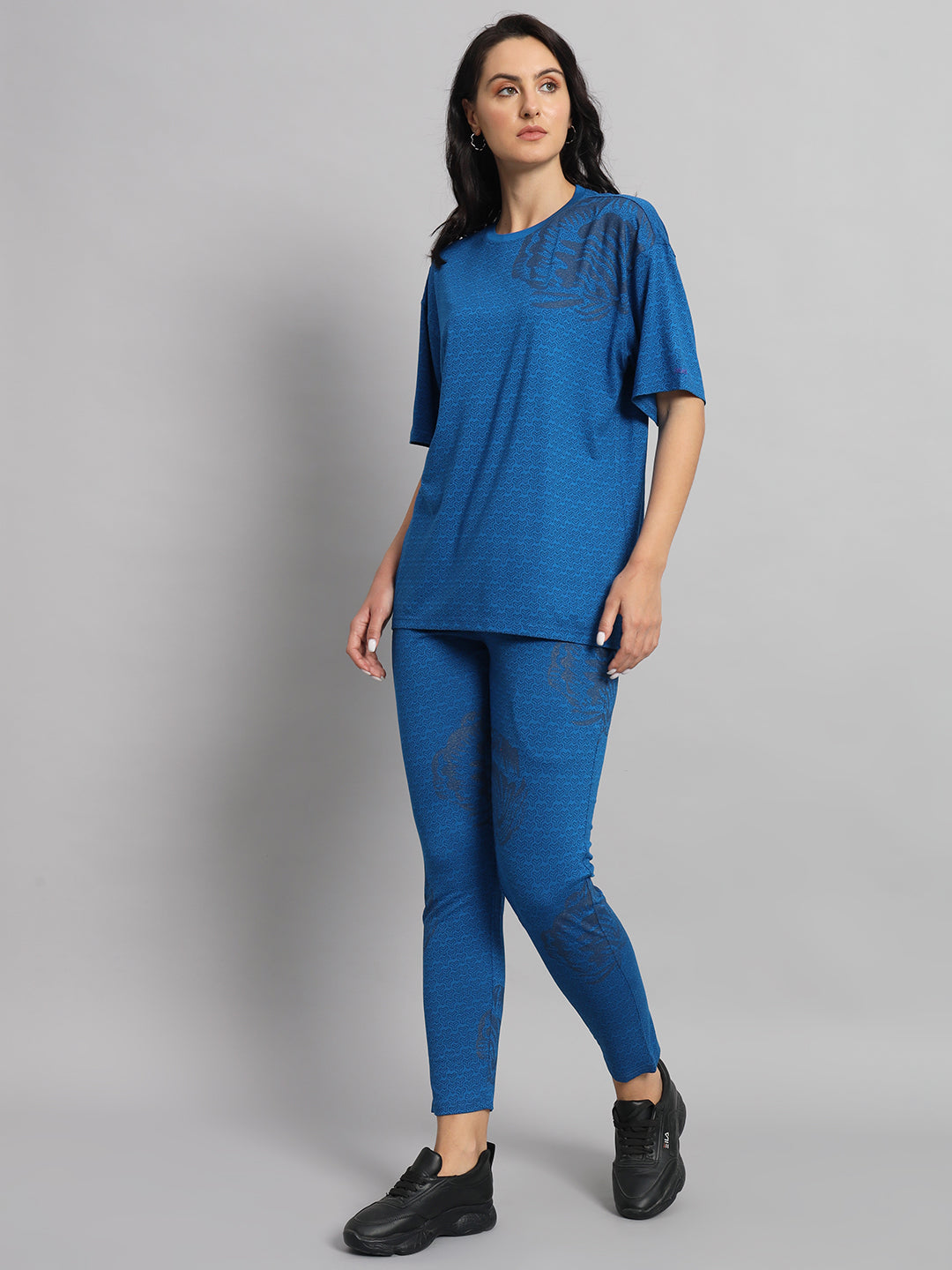 Cobalt all over print athletic