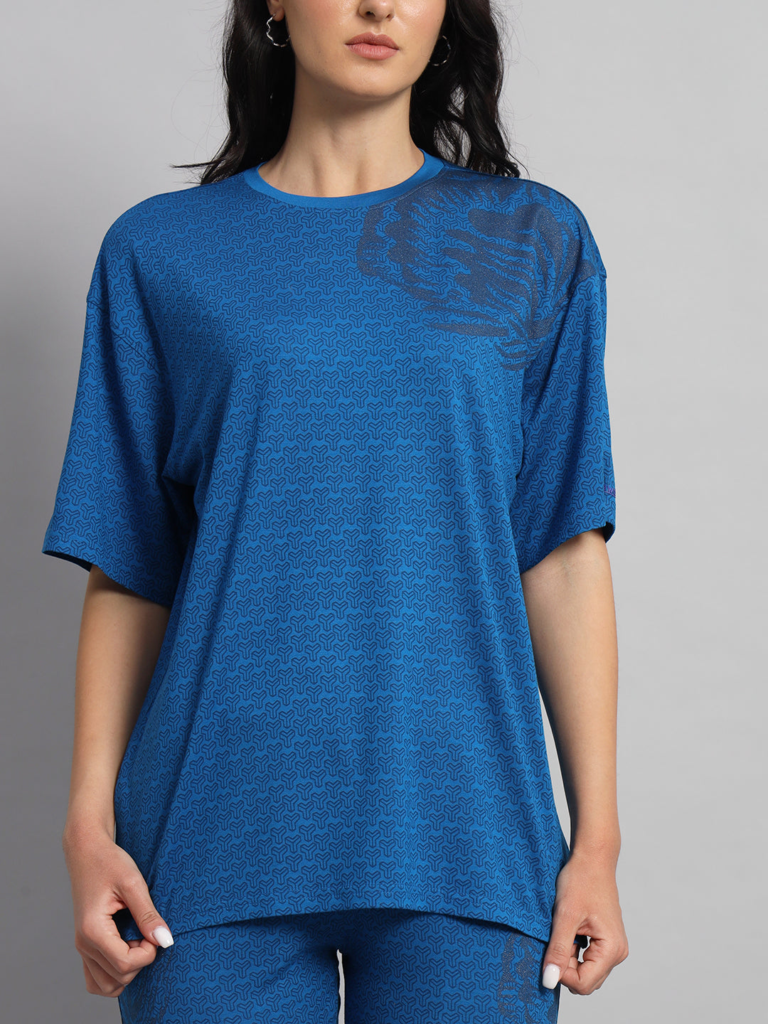 Cobalt all over print athletic