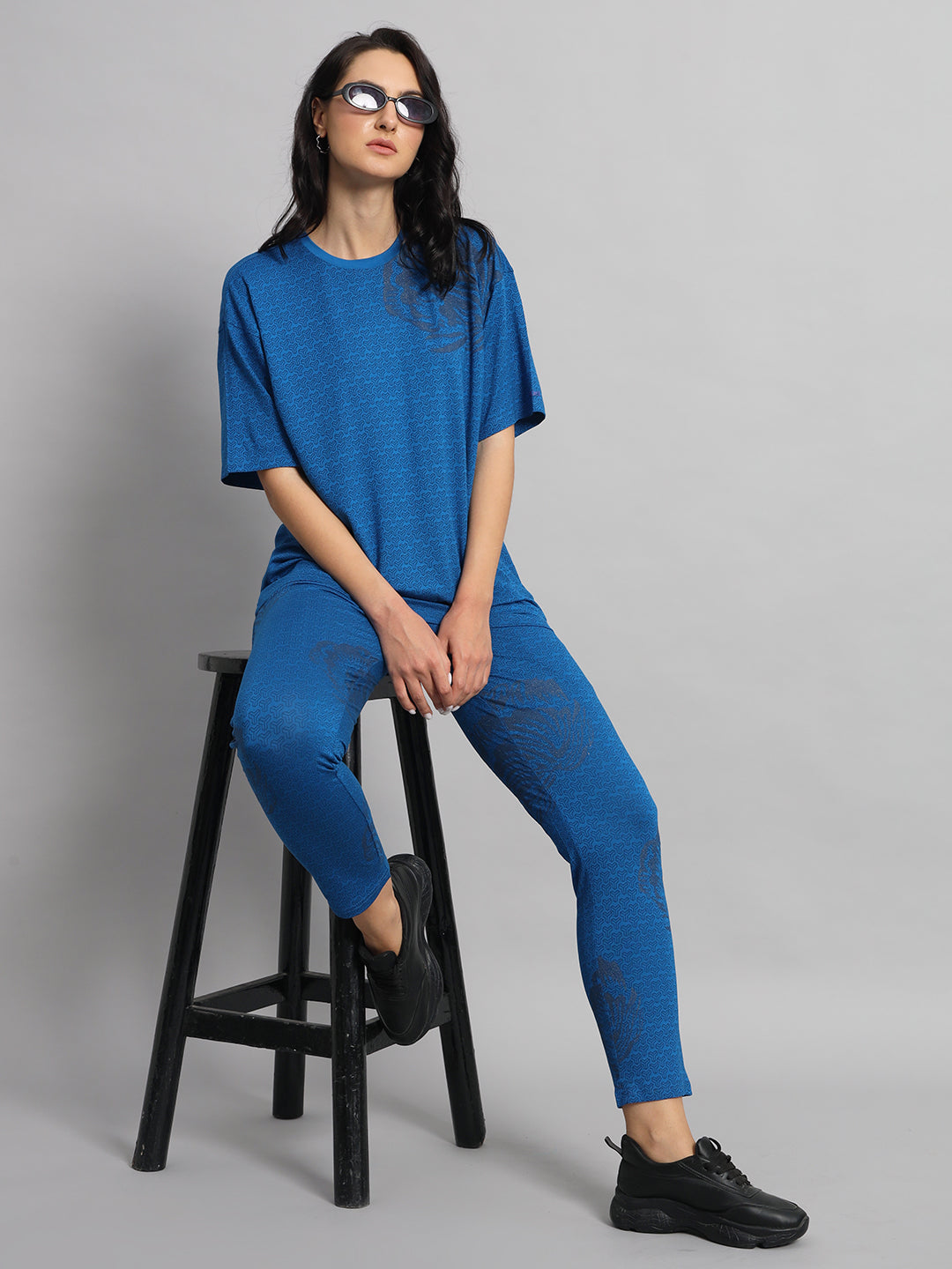 Cobalt all over print athletic