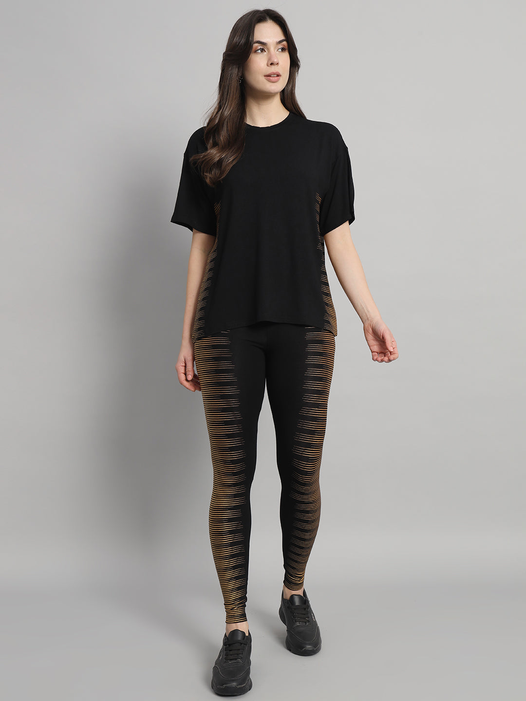 Black Blonde Leggings Set