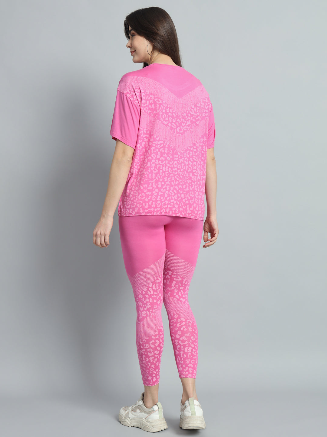 Candy Pink Puff Leggings Set