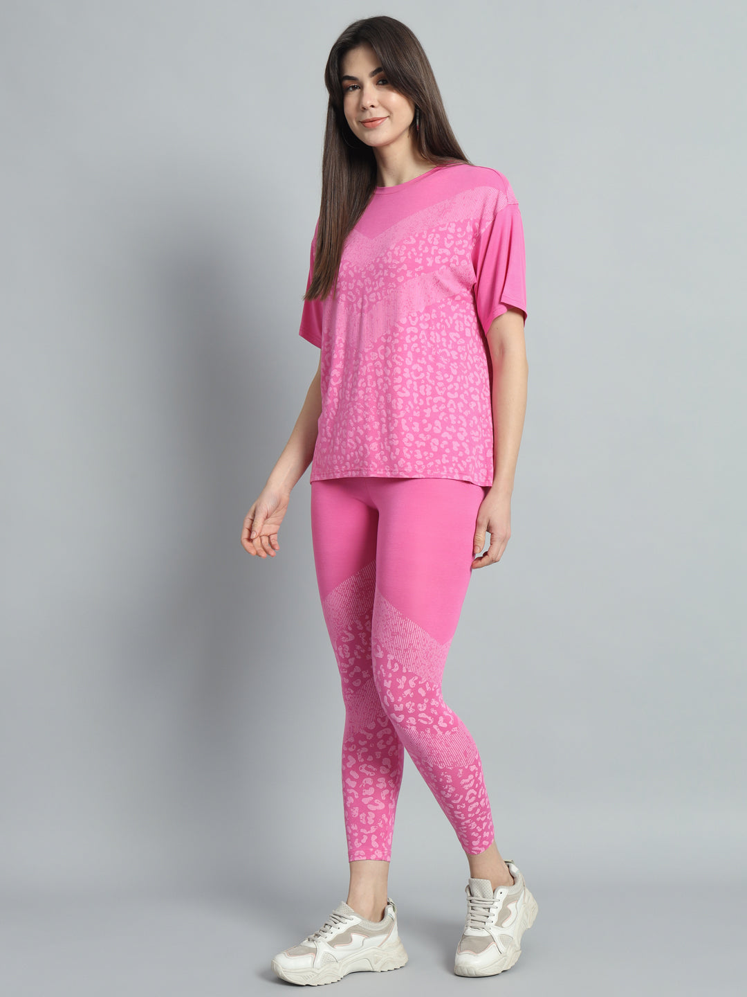 Candy Pink Puff Leggings Set
