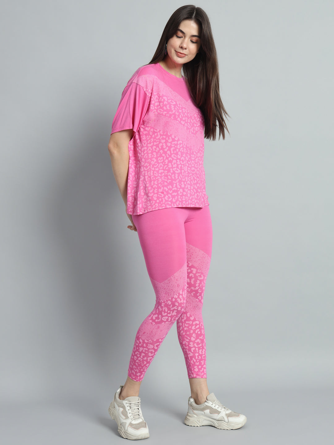Candy Pink Puff Leggings Set