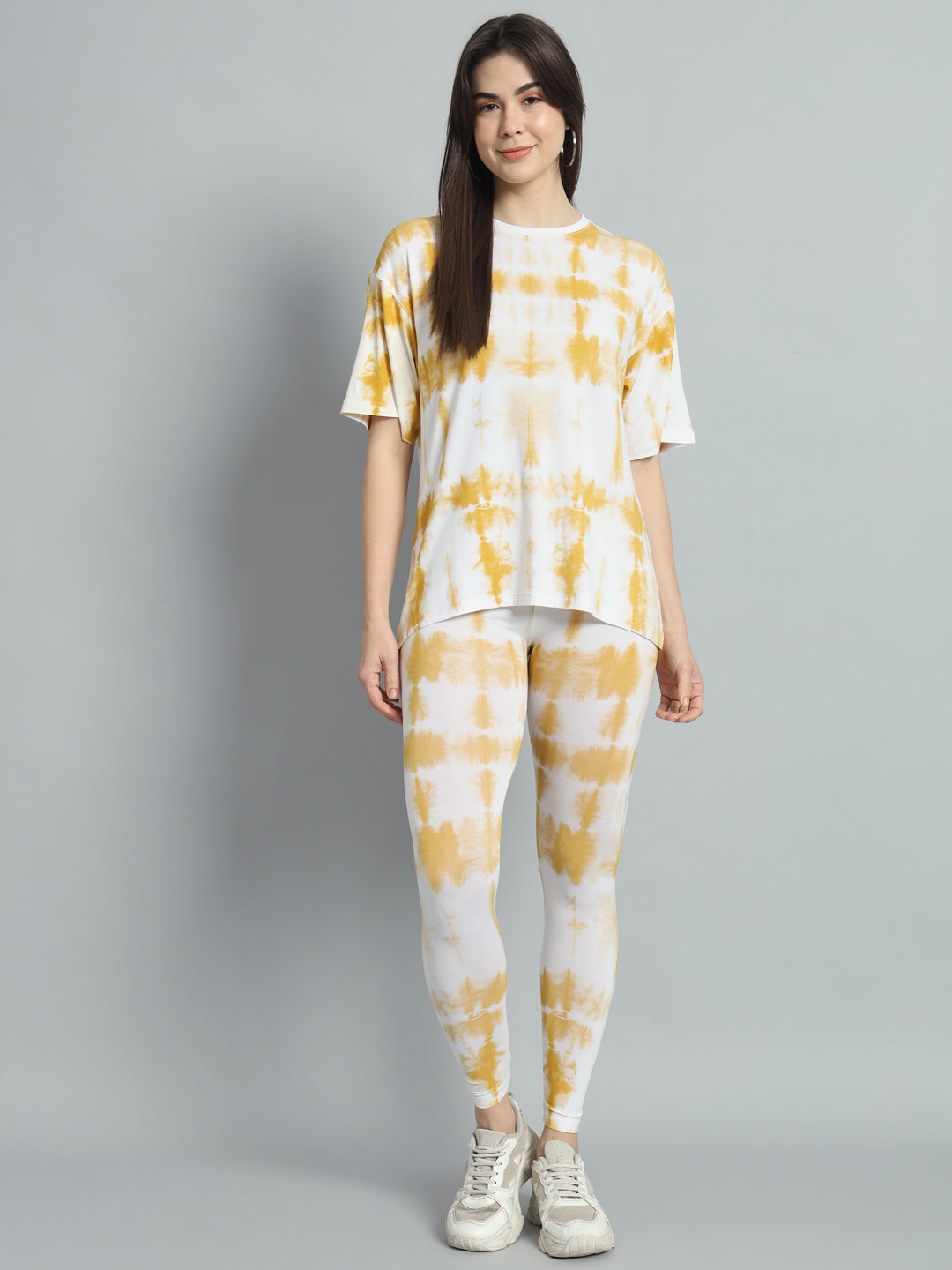 Golden Mustard Tie-Dye Lounge wear Set
