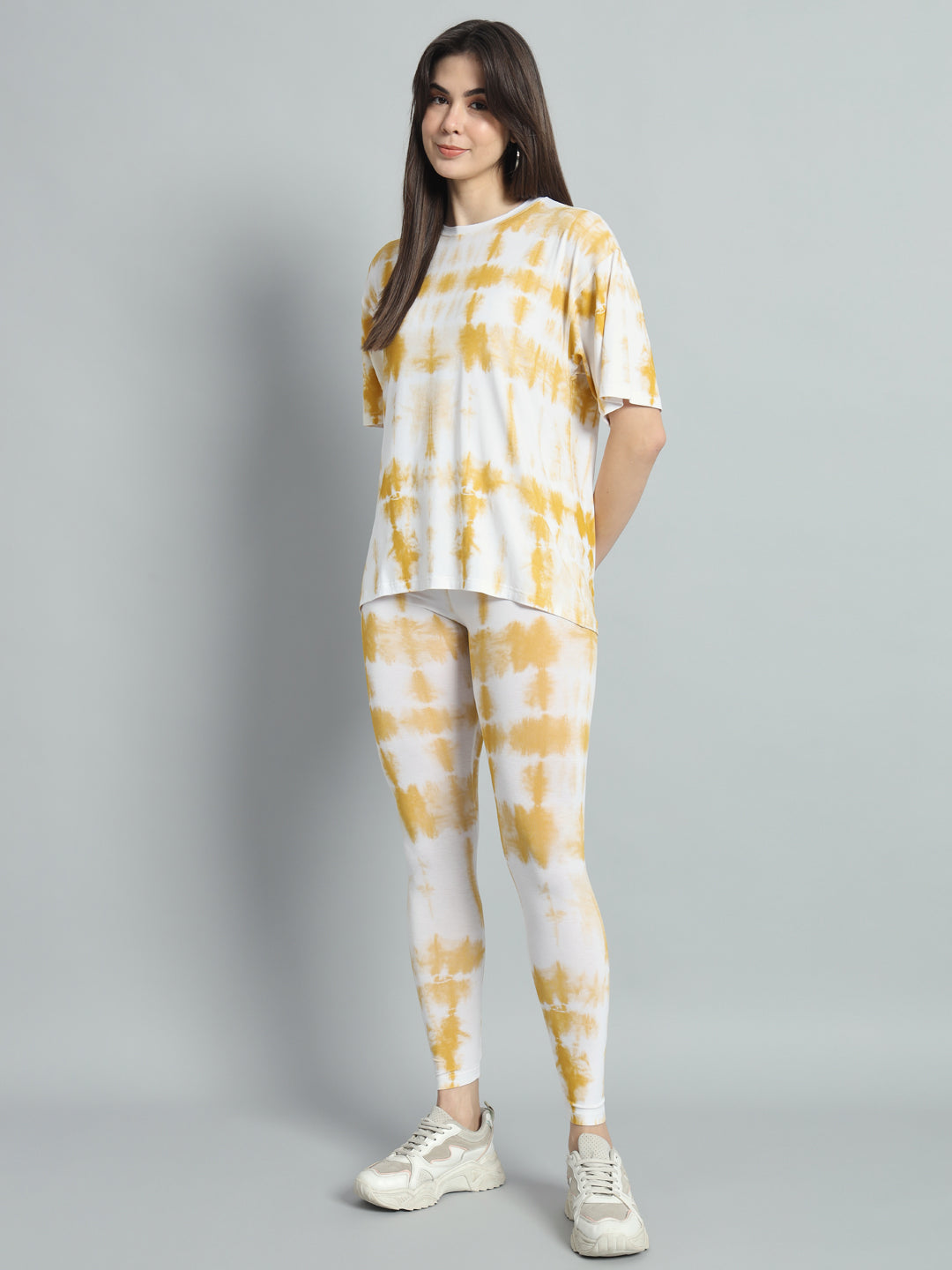 Golden Mustard Tie-Dye Lounge wear Set