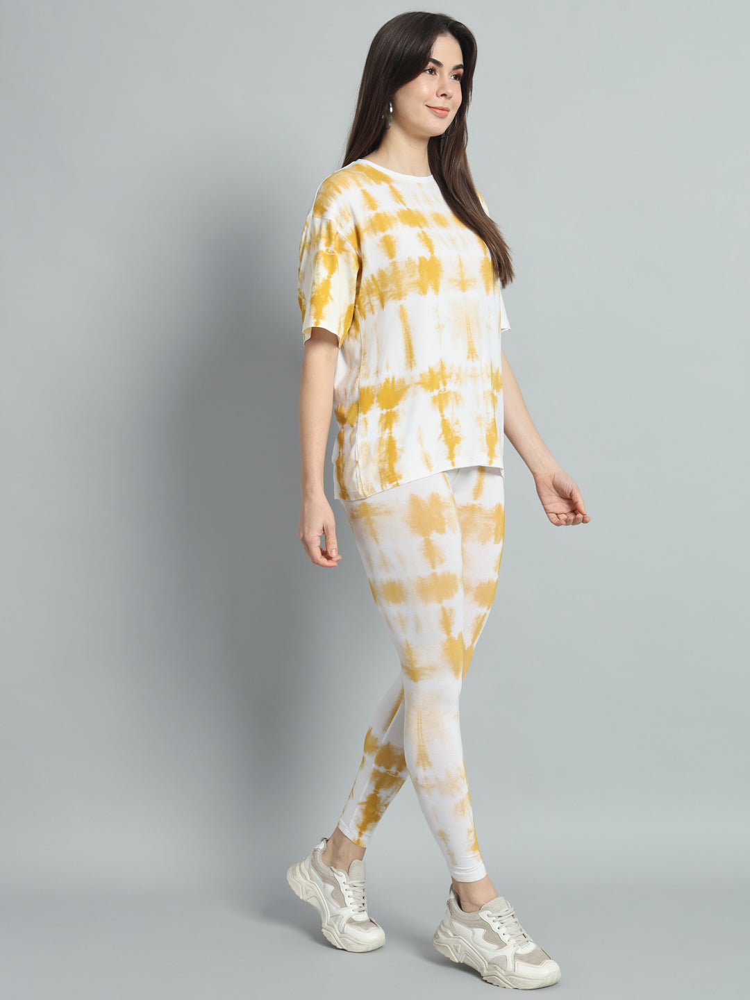 Golden Mustard Tie-Dye Lounge wear Set