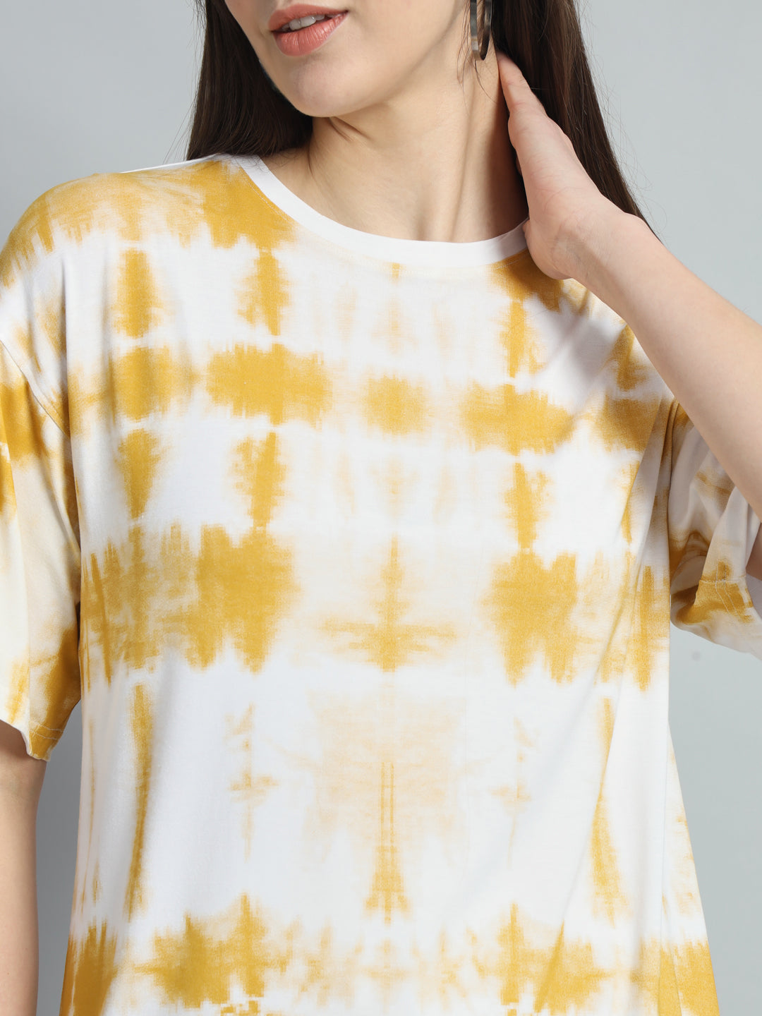 Golden Mustard Tie-Dye Lounge wear Set