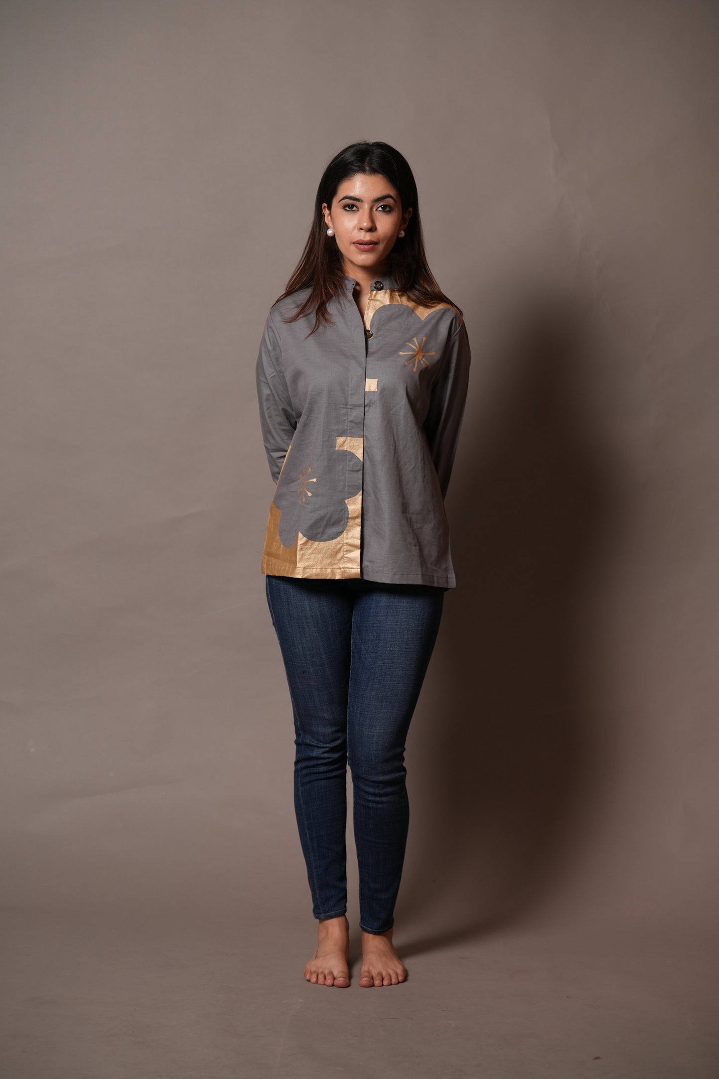Golden Touch Grey Shirt