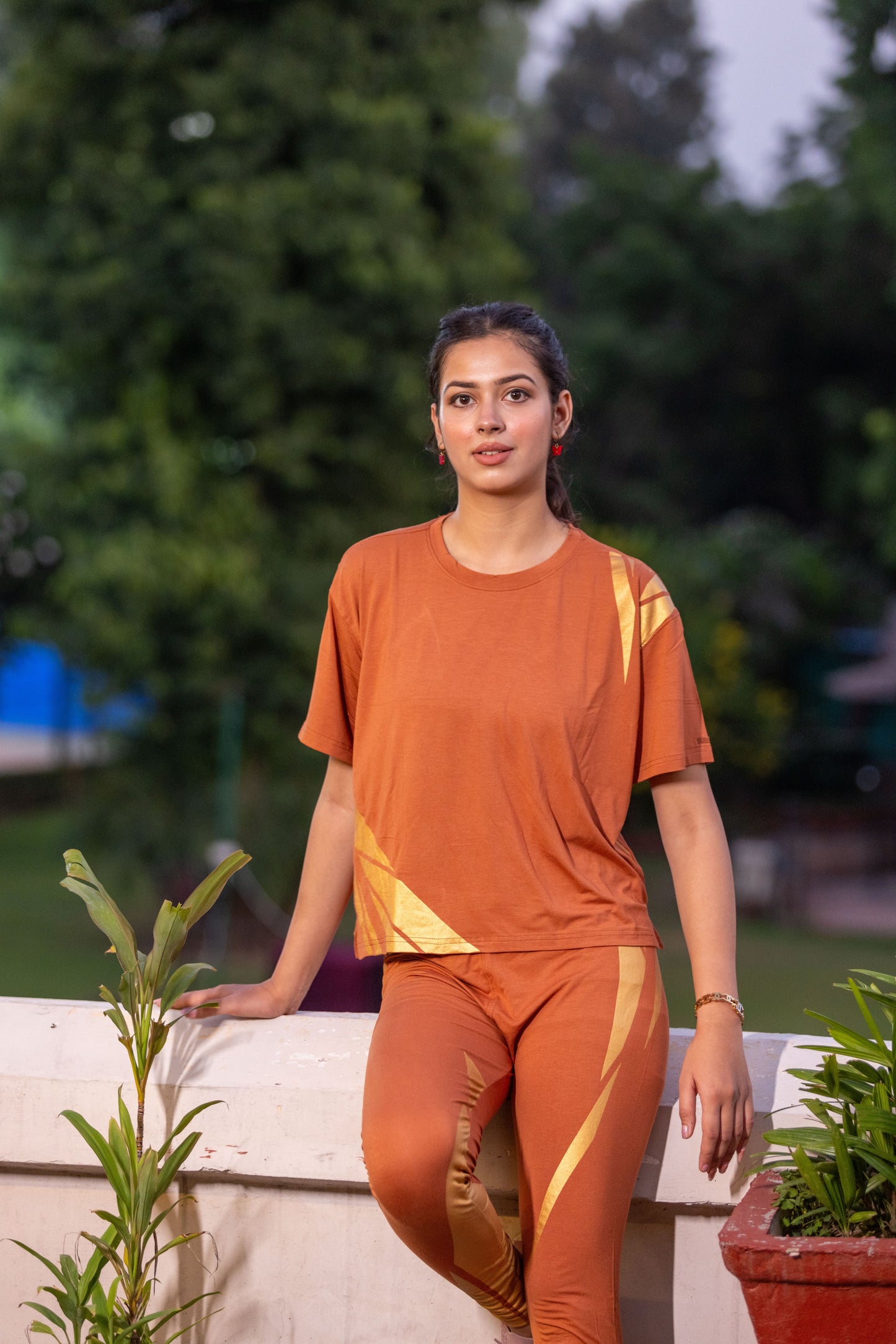 Yam gold leggings set