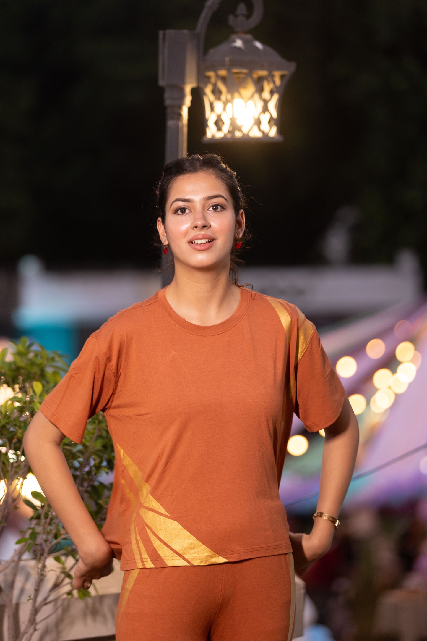 Yam gold leggings set