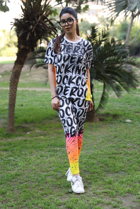 Rocking print leggings set