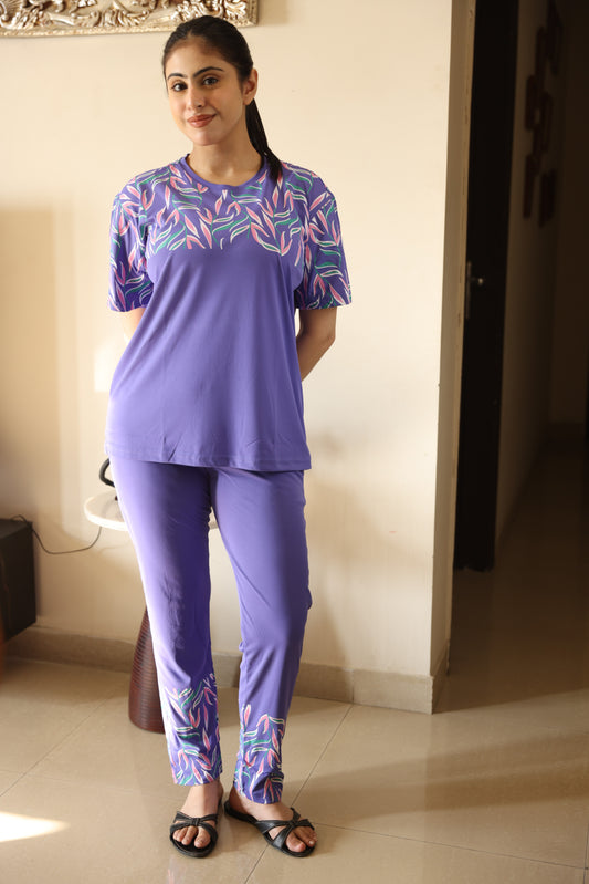 Lavender foliage print co-ord set