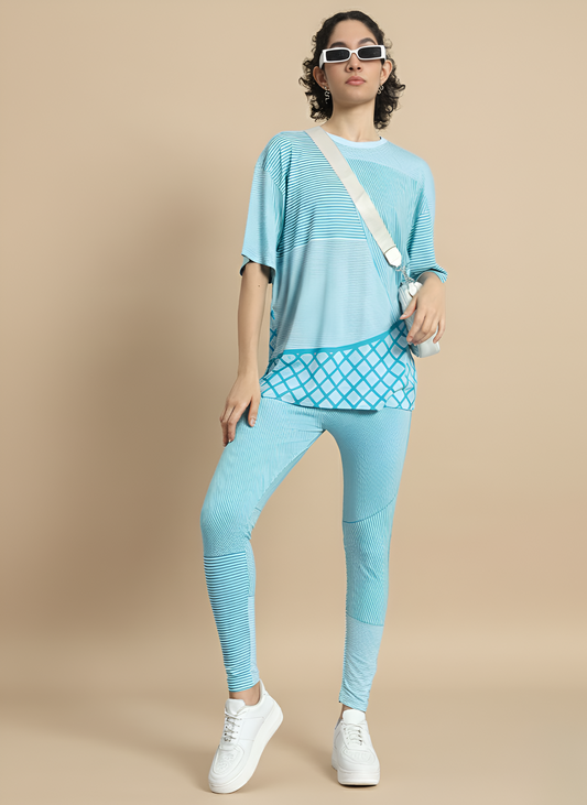 Aqua Aop Leggings Set