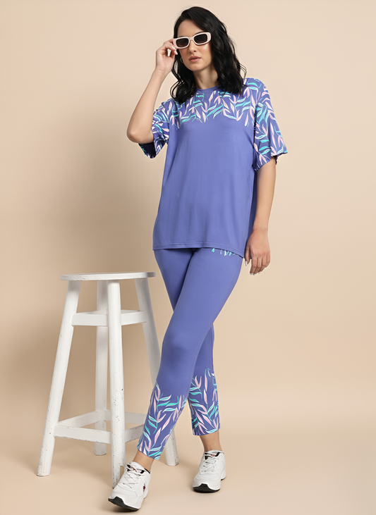 Lavender foliage print co-ord set