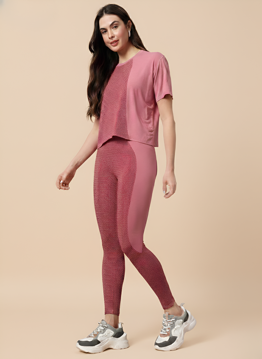 Blush balance leggings set
