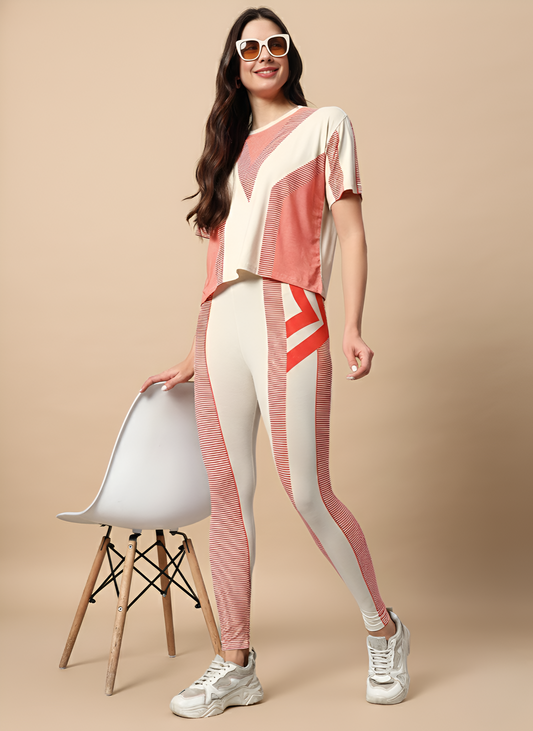 Ivory geom leggings set