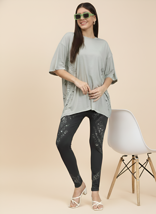 Cloud Geometric Leggings Set